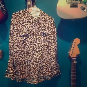 Obey Leopard Print Blouse